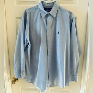 Polo by Ralph Lauren Men's Light Blue Shirt - neck size - 17